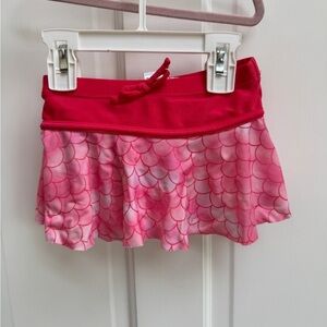 Dreamwave 2T Girls Pink & White Mermaid Bikini Skirt Skort